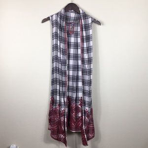 Johnny Was 3J Workshop Plaid Embroidered Vest
